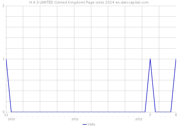 H A S LIMITED (United Kingdom) Page visits 2024 
