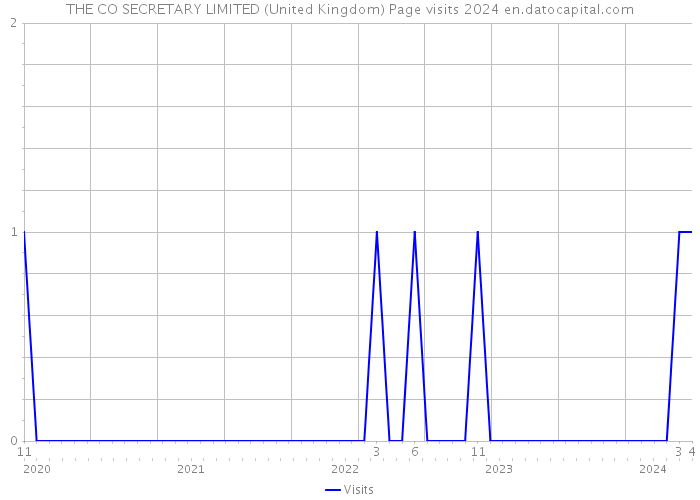 THE CO SECRETARY LIMITED (United Kingdom) Page visits 2024 