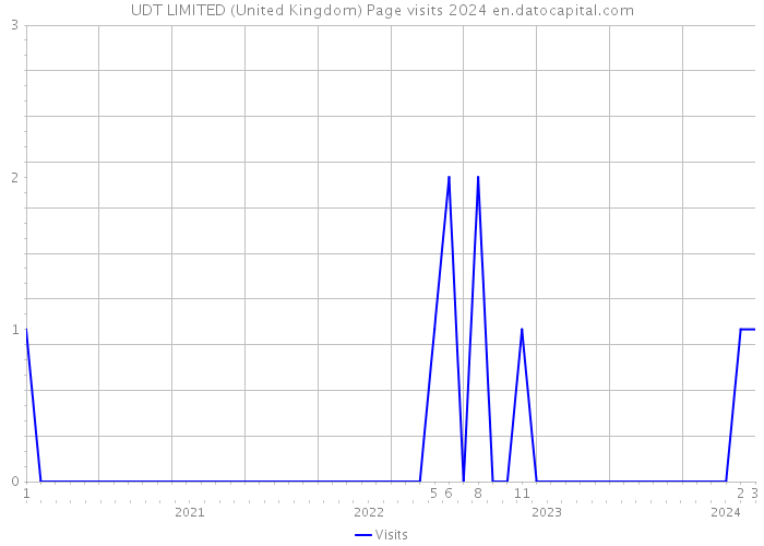UDT LIMITED (United Kingdom) Page visits 2024 