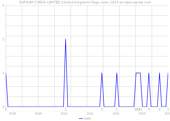 SURSUM CORDA LIMITED (United Kingdom) Page visits 2024 