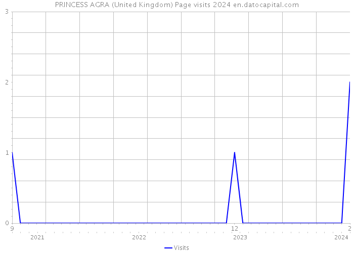 PRINCESS AGRA (United Kingdom) Page visits 2024 