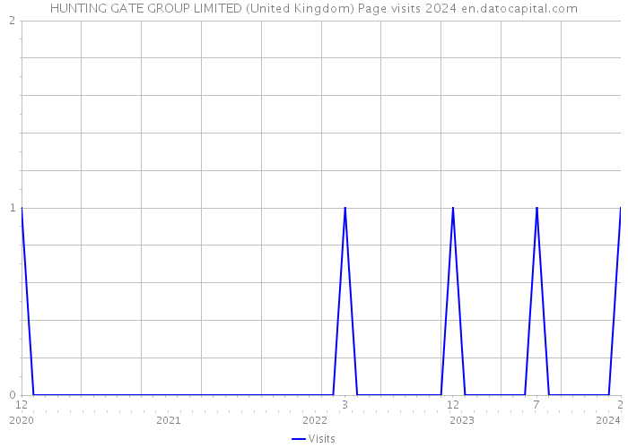 HUNTING GATE GROUP LIMITED (United Kingdom) Page visits 2024 
