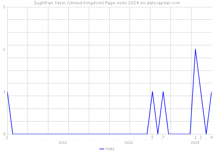 Zughfran Yasin (United Kingdom) Page visits 2024 