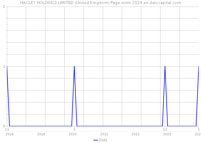 HAGLEY HOLDINGS LIMITED (United Kingdom) Page visits 2024 