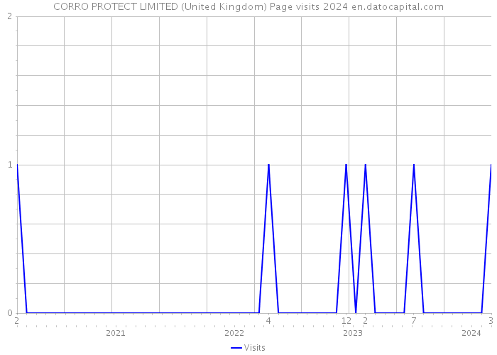 CORRO PROTECT LIMITED (United Kingdom) Page visits 2024 