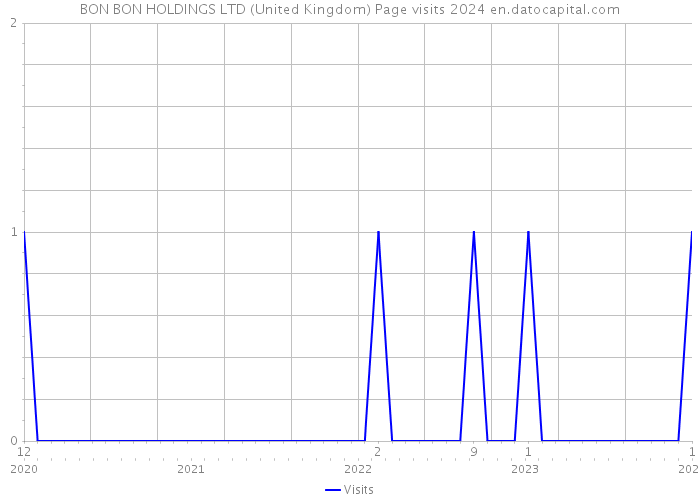 BON BON HOLDINGS LTD (United Kingdom) Page visits 2024 