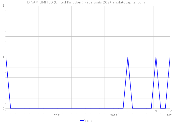 DINAM LIMITED (United Kingdom) Page visits 2024 