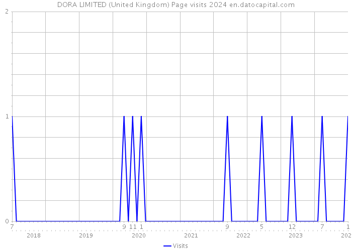DORA LIMITED (United Kingdom) Page visits 2024 