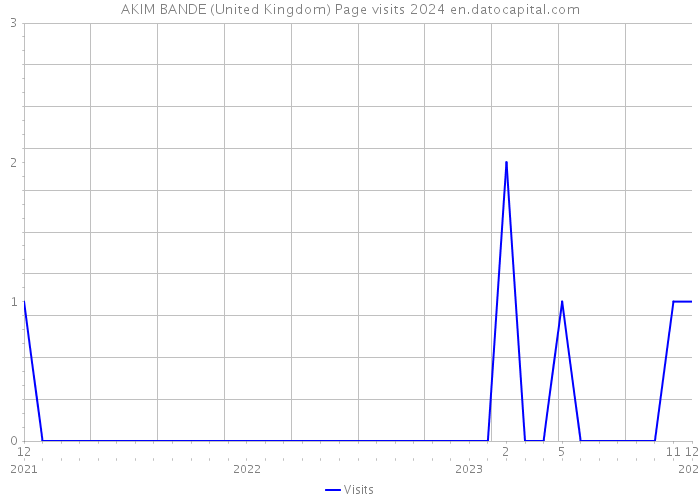 AKIM BANDE (United Kingdom) Page visits 2024 