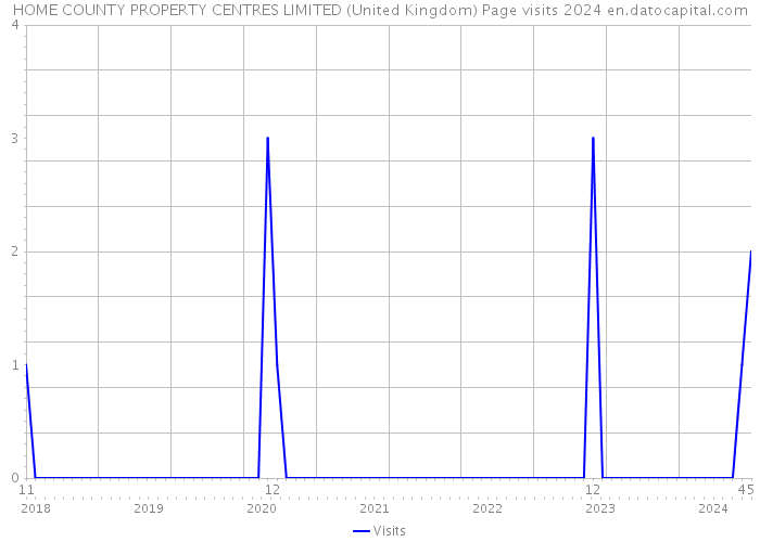 HOME COUNTY PROPERTY CENTRES LIMITED (United Kingdom) Page visits 2024 