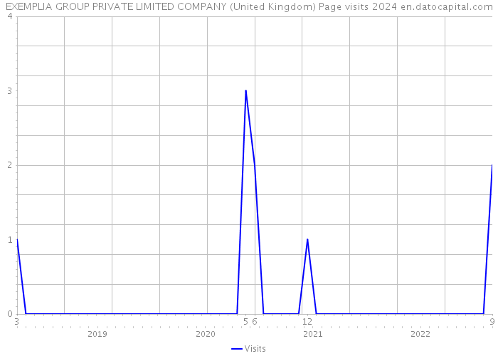 EXEMPLIA GROUP PRIVATE LIMITED COMPANY (United Kingdom) Page visits 2024 