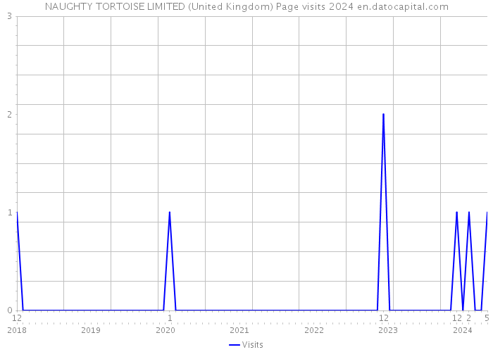 NAUGHTY TORTOISE LIMITED (United Kingdom) Page visits 2024 