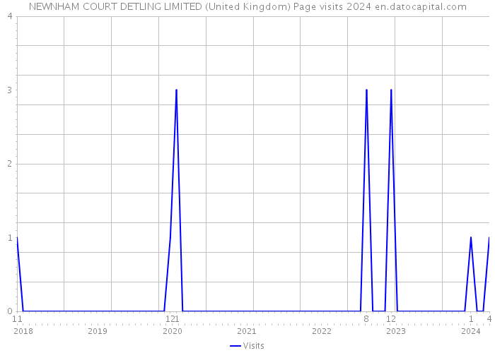 NEWNHAM COURT DETLING LIMITED (United Kingdom) Page visits 2024 