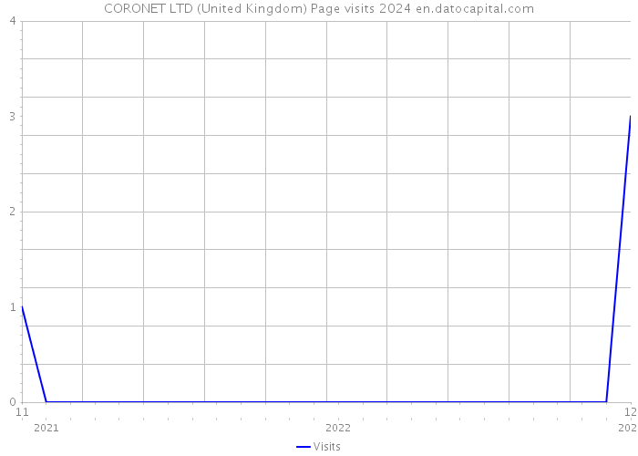CORONET LTD (United Kingdom) Page visits 2024 