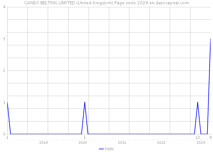 GANDY BELTING LIMITED (United Kingdom) Page visits 2024 
