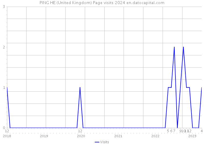 PING HE (United Kingdom) Page visits 2024 
