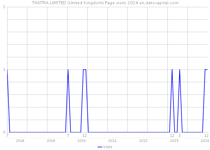 TANTRA LIMITED (United Kingdom) Page visits 2024 