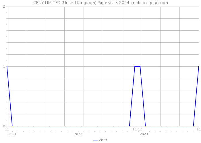 GENY LIMITED (United Kingdom) Page visits 2024 