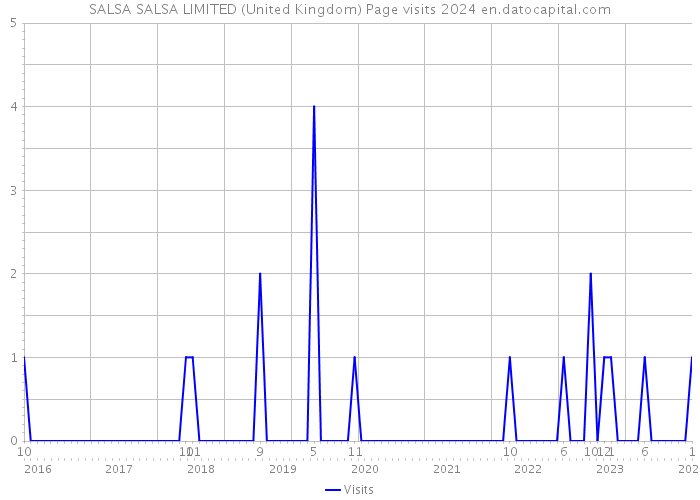 SALSA SALSA LIMITED (United Kingdom) Page visits 2024 