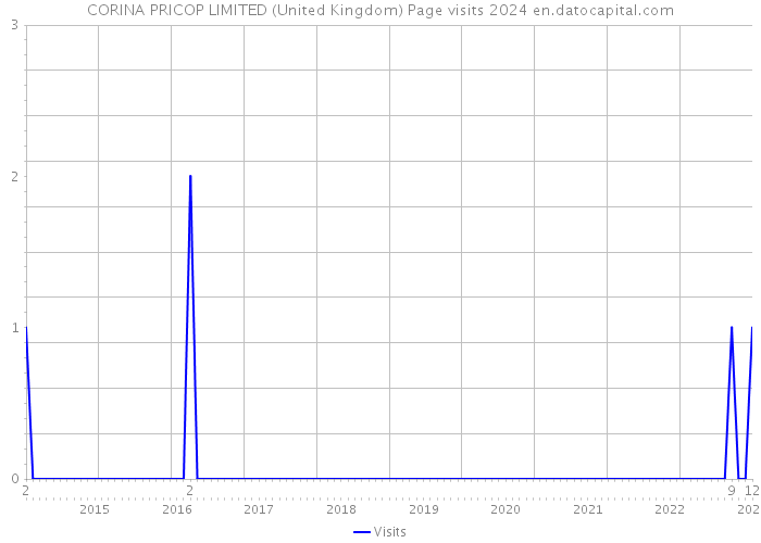 CORINA PRICOP LIMITED (United Kingdom) Page visits 2024 