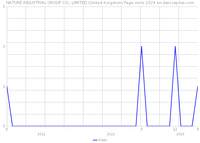 NATURE INDUSTRIAL GROUP CO., LIMITED (United Kingdom) Page visits 2024 
