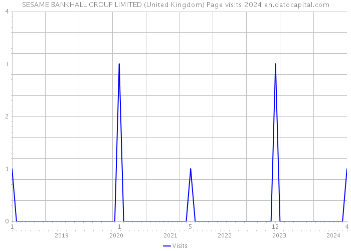 SESAME BANKHALL GROUP LIMITED (United Kingdom) Page visits 2024 