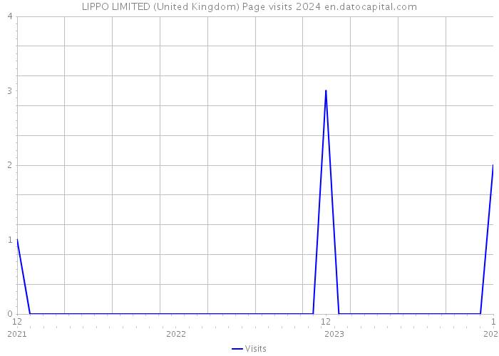LIPPO LIMITED (United Kingdom) Page visits 2024 