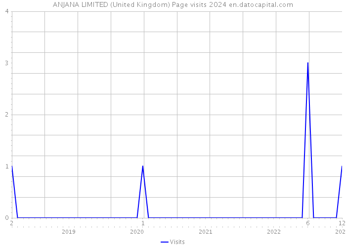 ANJANA LIMITED (United Kingdom) Page visits 2024 