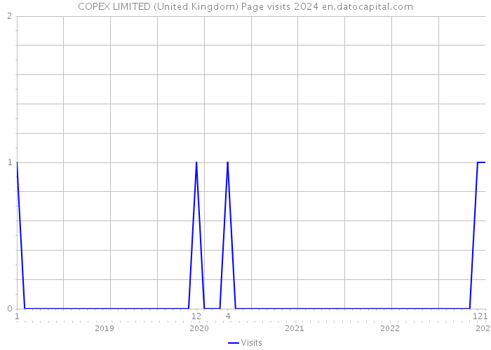 COPEX LIMITED (United Kingdom) Page visits 2024 