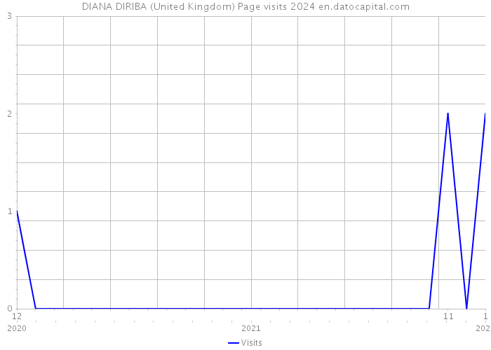 DIANA DIRIBA (United Kingdom) Page visits 2024 