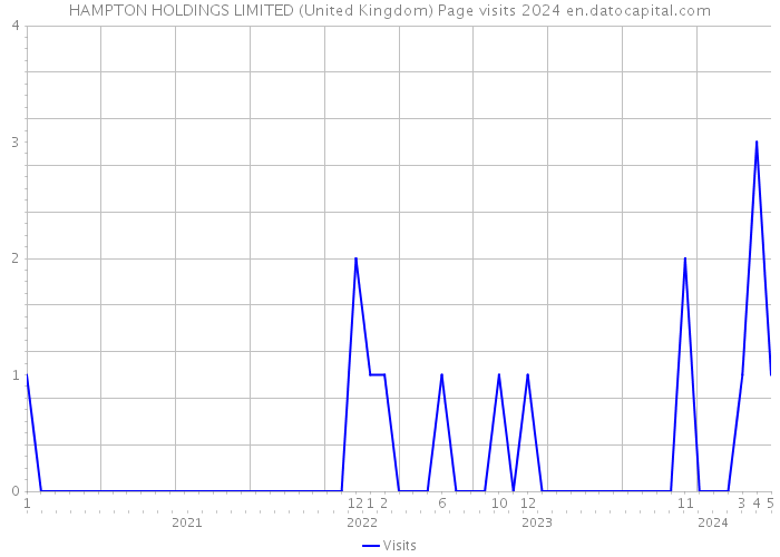 HAMPTON HOLDINGS LIMITED (United Kingdom) Page visits 2024 