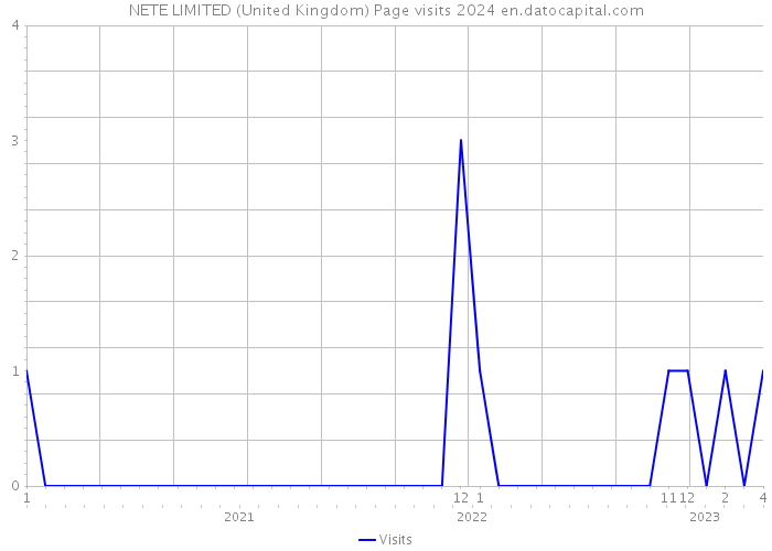 NETE LIMITED (United Kingdom) Page visits 2024 