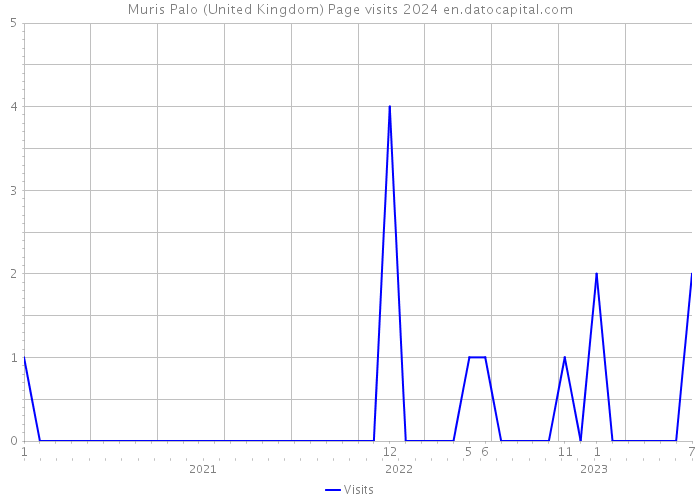 Muris Palo (United Kingdom) Page visits 2024 