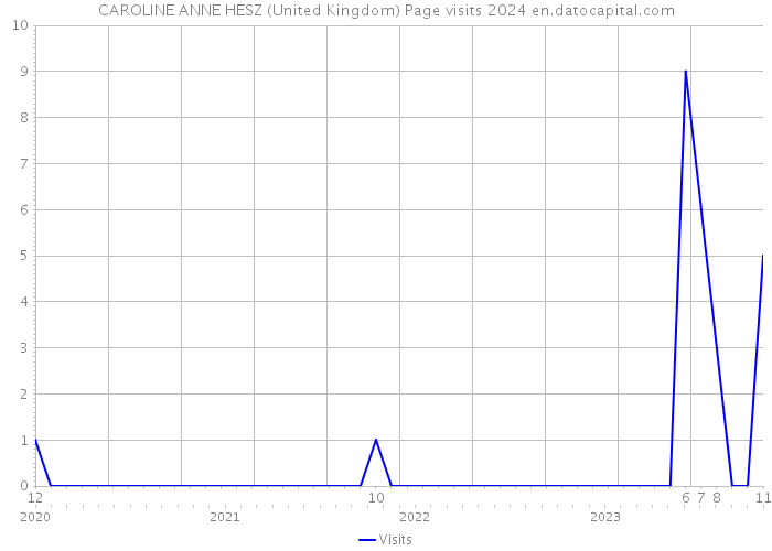 CAROLINE ANNE HESZ (United Kingdom) Page visits 2024 