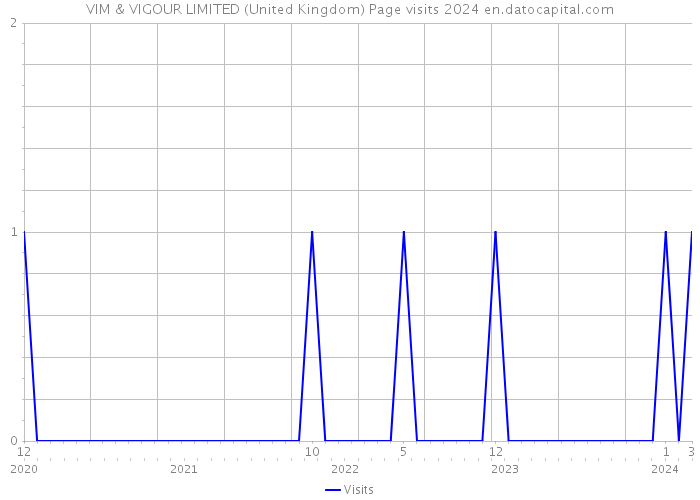 VIM & VIGOUR LIMITED (United Kingdom) Page visits 2024 