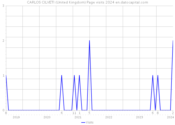 CARLOS CILVETI (United Kingdom) Page visits 2024 
