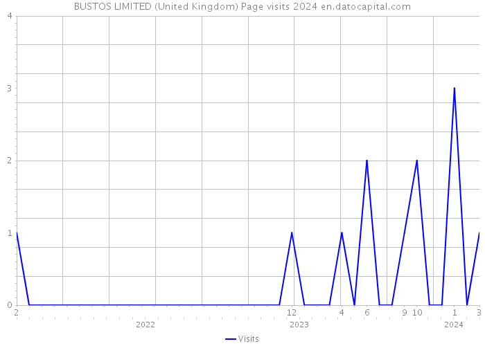 BUSTOS LIMITED (United Kingdom) Page visits 2024 