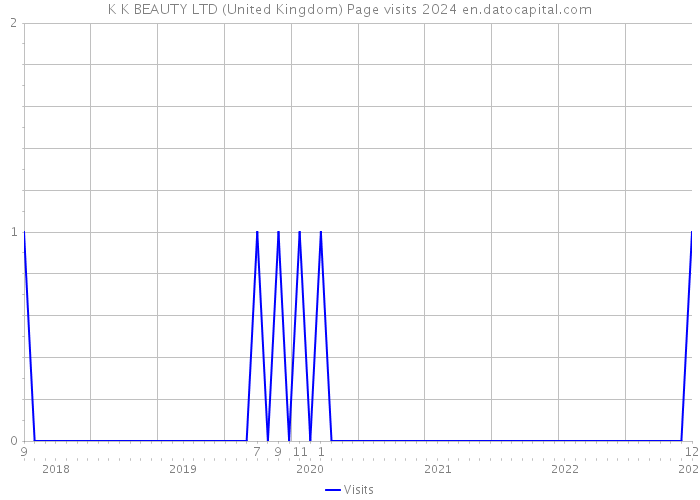 K K BEAUTY LTD (United Kingdom) Page visits 2024 