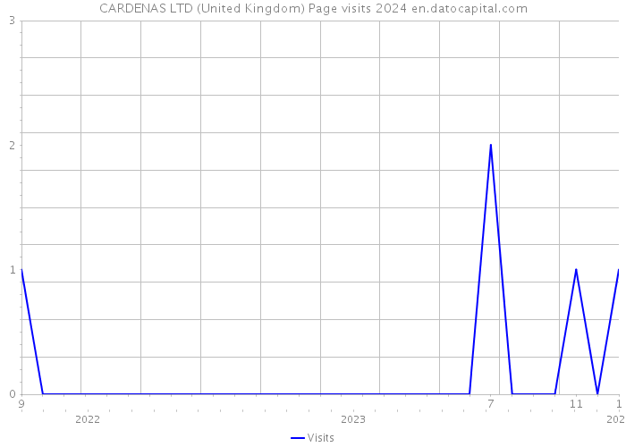 CARDENAS LTD (United Kingdom) Page visits 2024 
