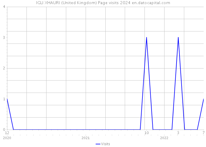 IGLI XHAURI (United Kingdom) Page visits 2024 