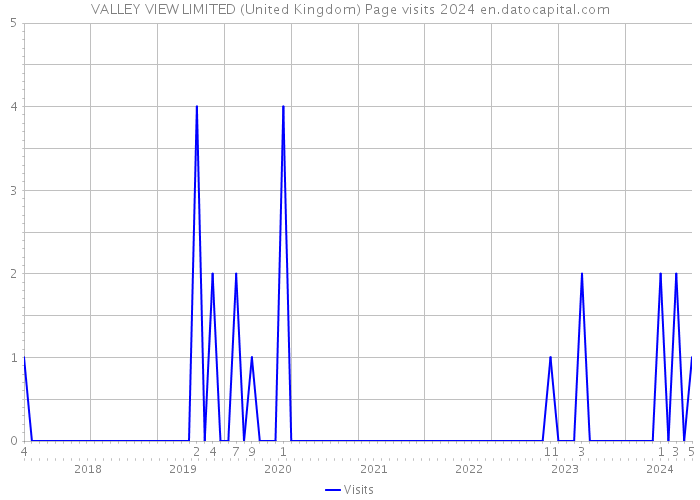 VALLEY VIEW LIMITED (United Kingdom) Page visits 2024 