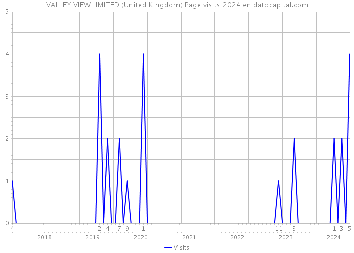 VALLEY VIEW LIMITED (United Kingdom) Page visits 2024 