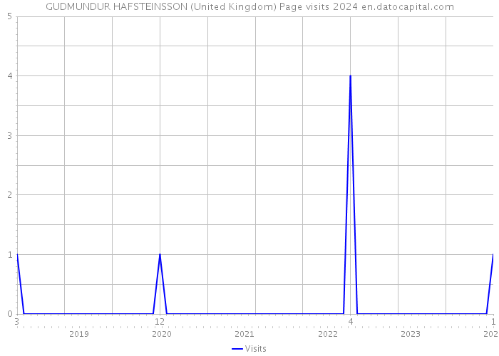 GUDMUNDUR HAFSTEINSSON (United Kingdom) Page visits 2024 