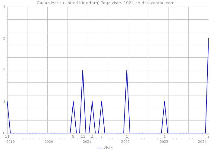 Cagan Heris (United Kingdom) Page visits 2024 