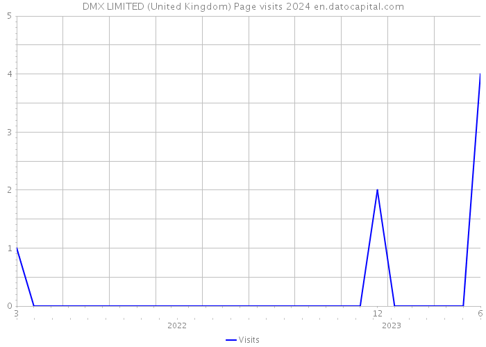 DMX LIMITED (United Kingdom) Page visits 2024 