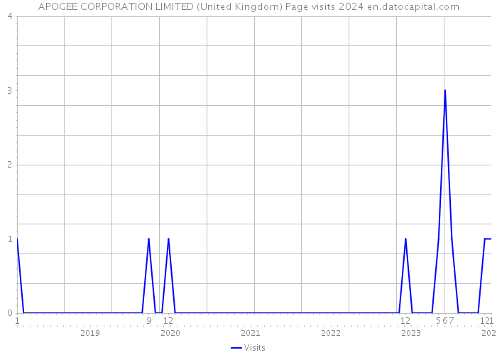 APOGEE CORPORATION LIMITED (United Kingdom) Page visits 2024 