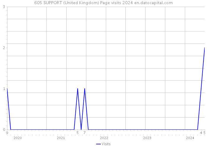605 SUPPORT (United Kingdom) Page visits 2024 
