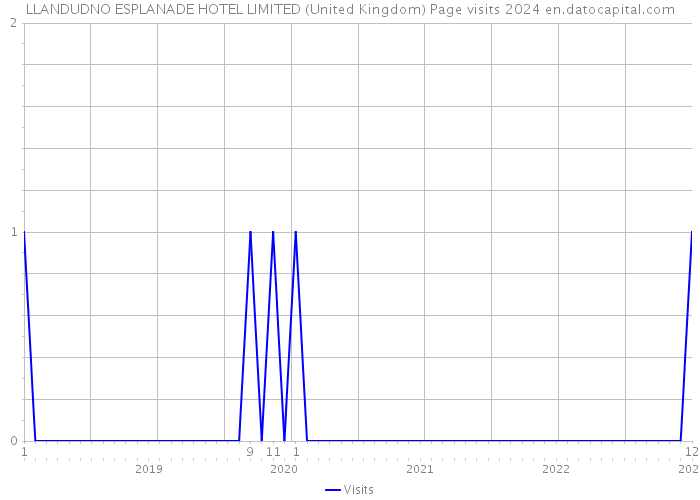 LLANDUDNO ESPLANADE HOTEL LIMITED (United Kingdom) Page visits 2024 