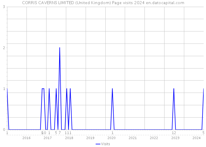 CORRIS CAVERNS LIMITED (United Kingdom) Page visits 2024 