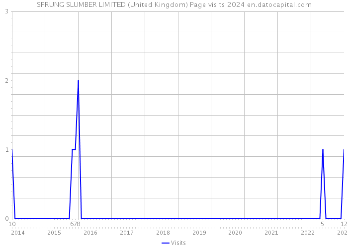 SPRUNG SLUMBER LIMITED (United Kingdom) Page visits 2024 